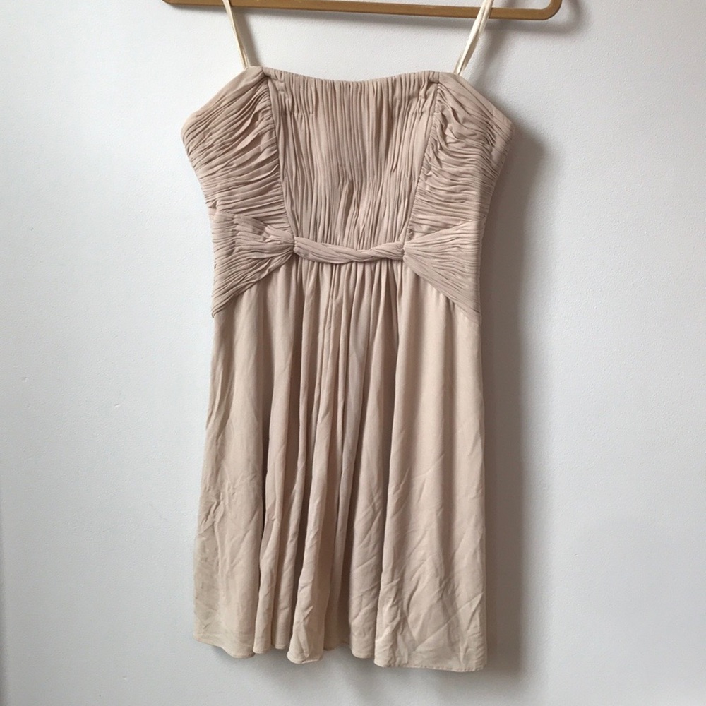 BCBGMaxAzria Strapless Ruched Bodice Dress
